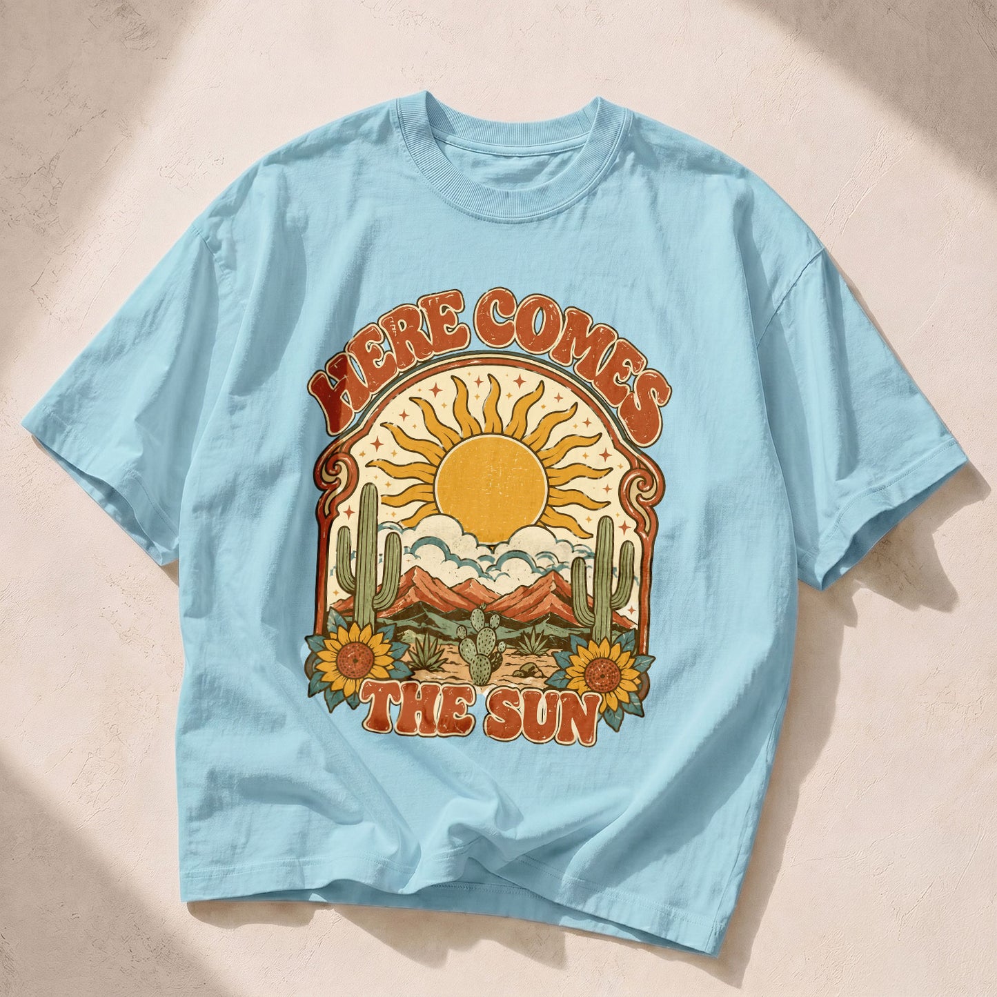 Here Comes the Sun Cosmic Sun Women's Groovy Tee