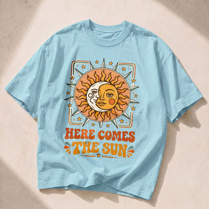 Here Comes The Sun Cosmic Sun Women's Groovy Tee