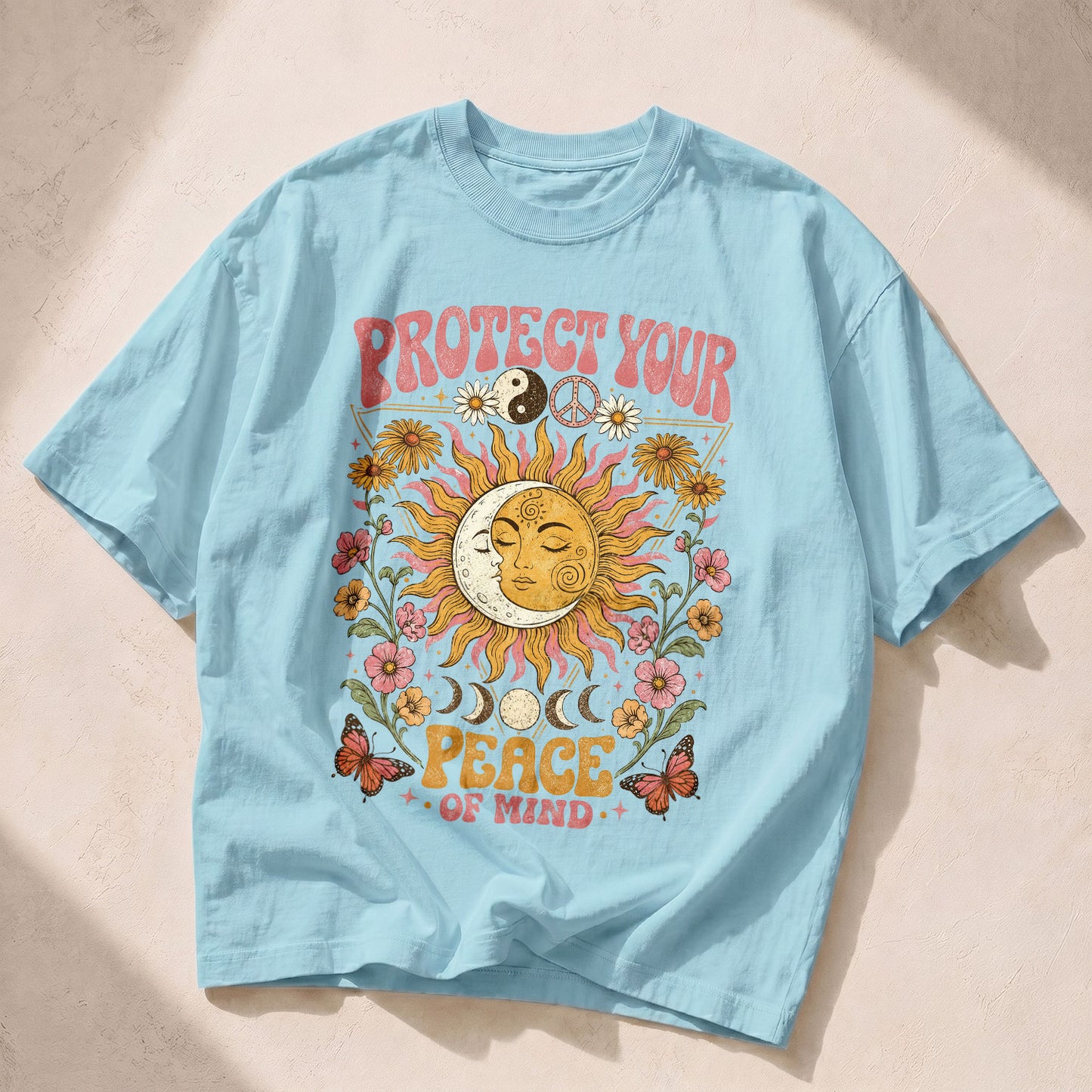 Protect Your Peace Of Mind Goddess Spirit Women's Groovy Tee