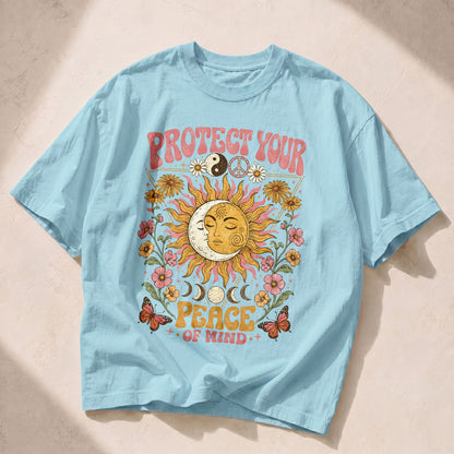 Protect Your Peace Of Mind Goddess Spirit Women's Groovy Tee
