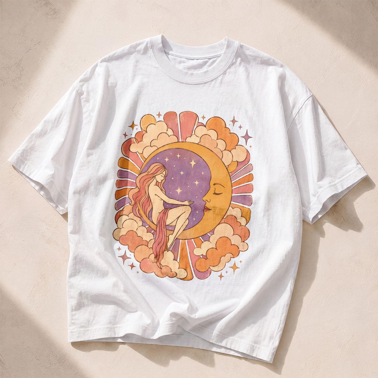 Moon Goddess Sun Moon Women's Groovy Tee