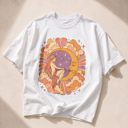 Moon Goddess Sun Moon Women's Groovy Tee