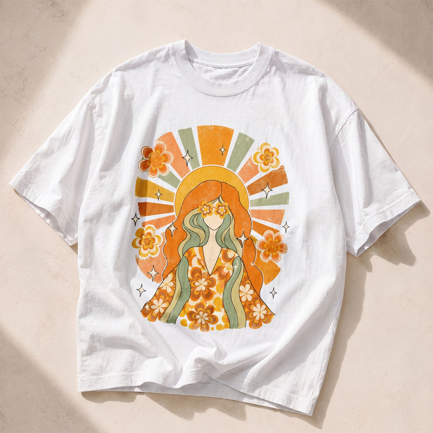 Flower Eyes Goddess Spirit Women's Groovy Tee