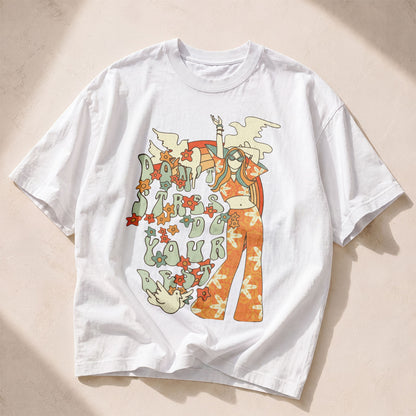 Don't Stress Do Your Best Empowerment Women's Groovy Tee