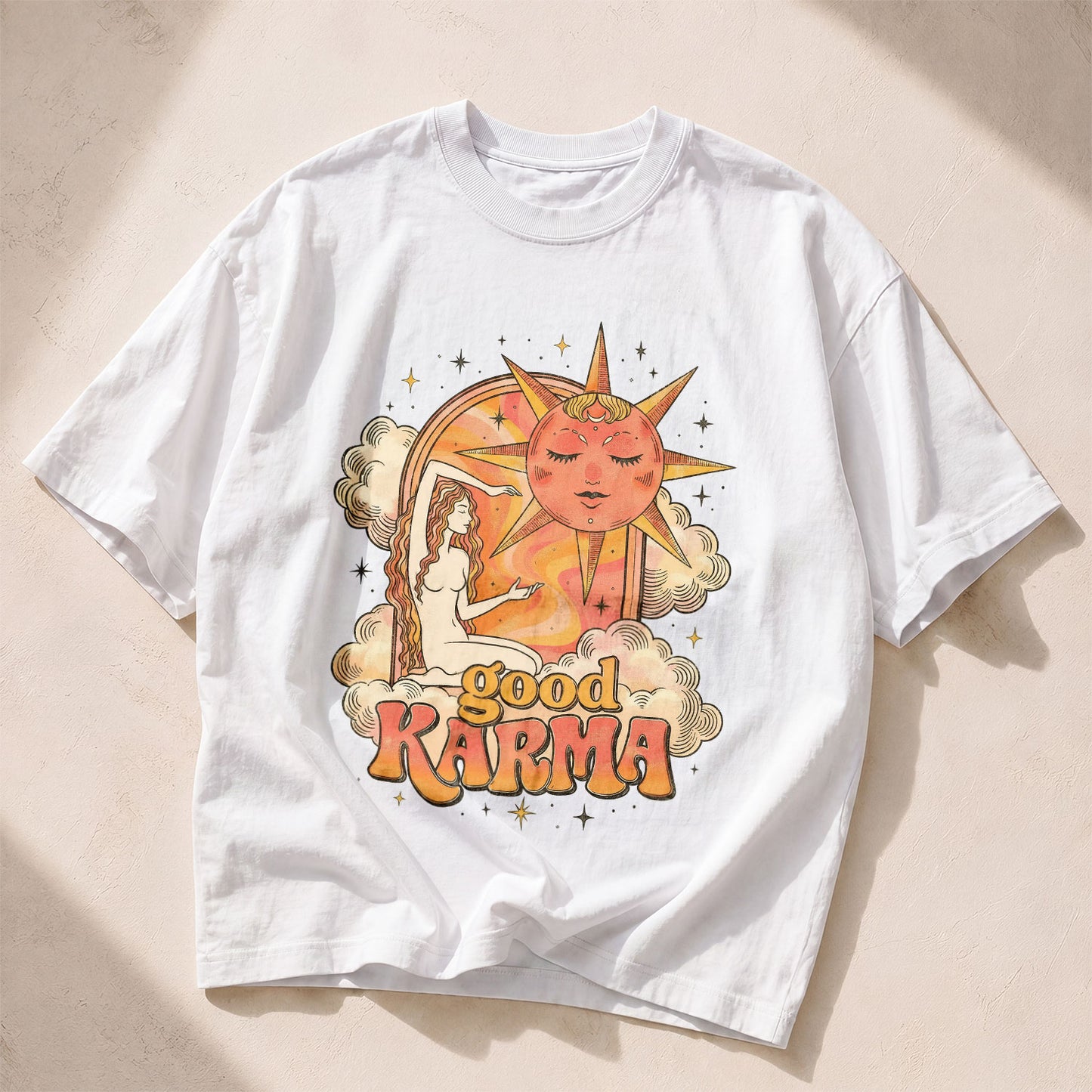Good Karma Sun Moon Women's Groovy Tee