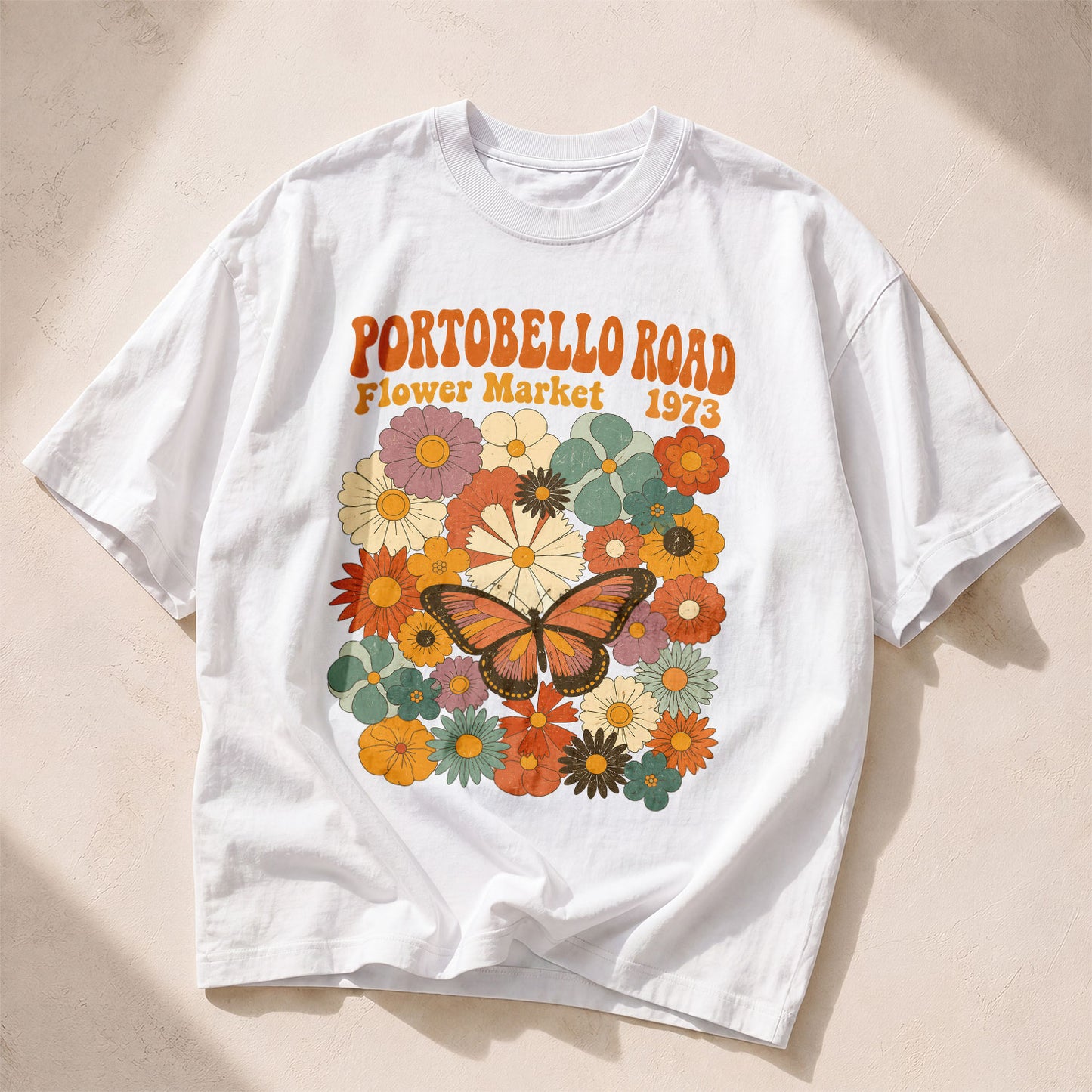 Portobello Road 1973 Wildflowers Women's Groovy Tee