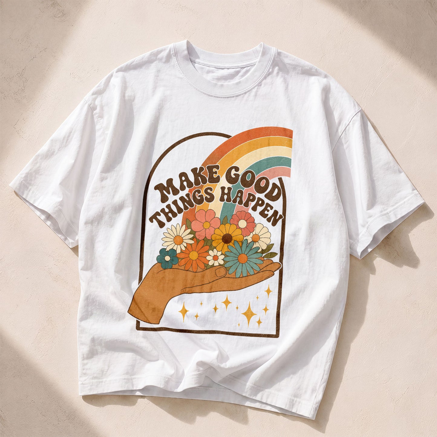 Make Good Things Happen Empowerment Women's Groovy Tee