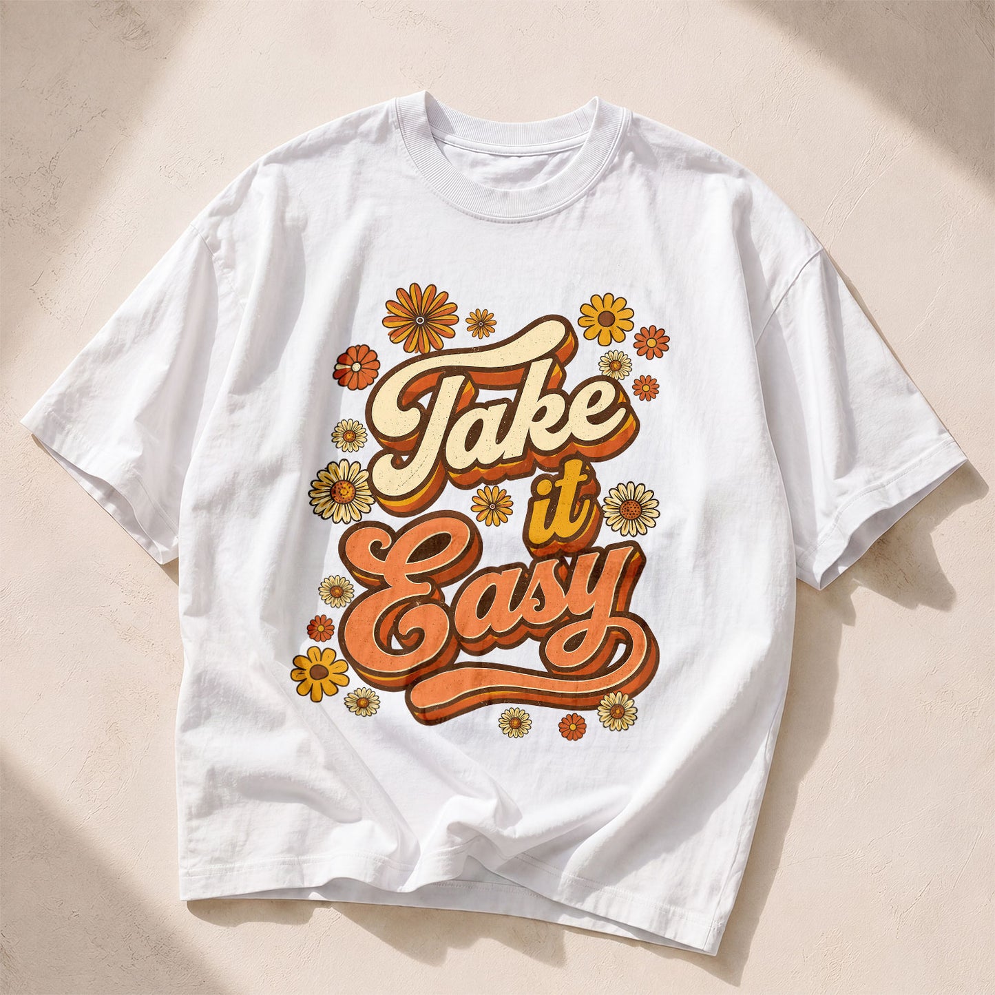 Take It Easy Self-Love Women's Groovy Tee
