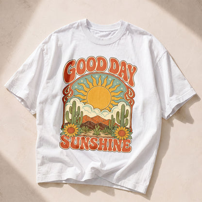 Good Day Sunshine Sun Moon Women's Groovy Tee