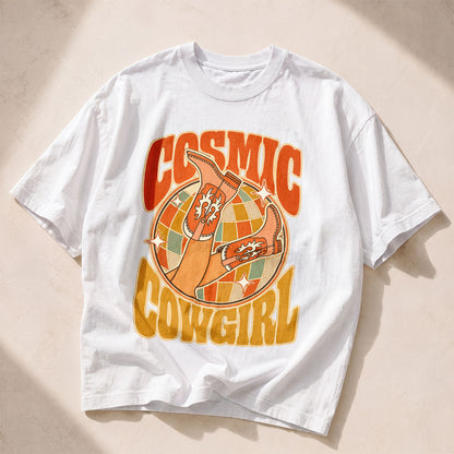 Cosmic Cowgirl Goddess Spirit Women's Groovy Tee