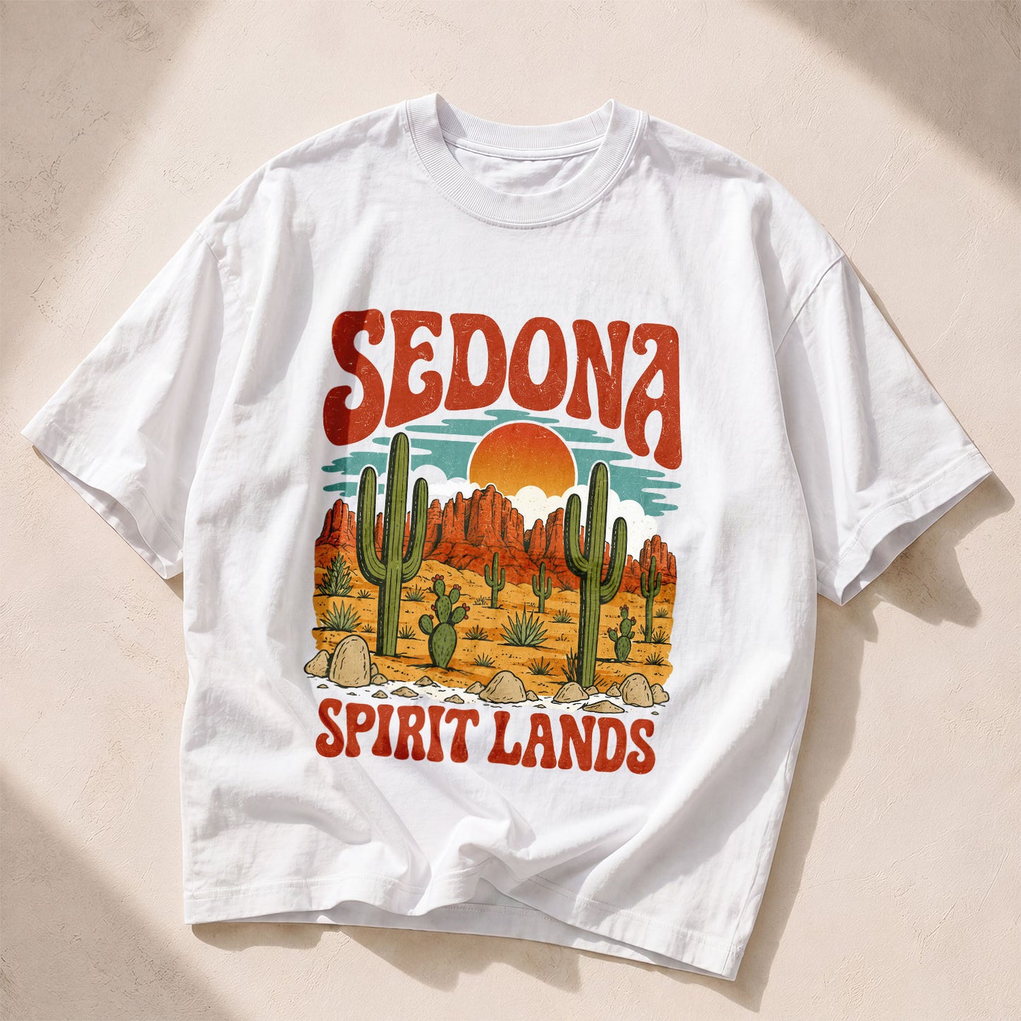 Sedona Spirit Lands Cosmic Sun Women's Groovy Tee