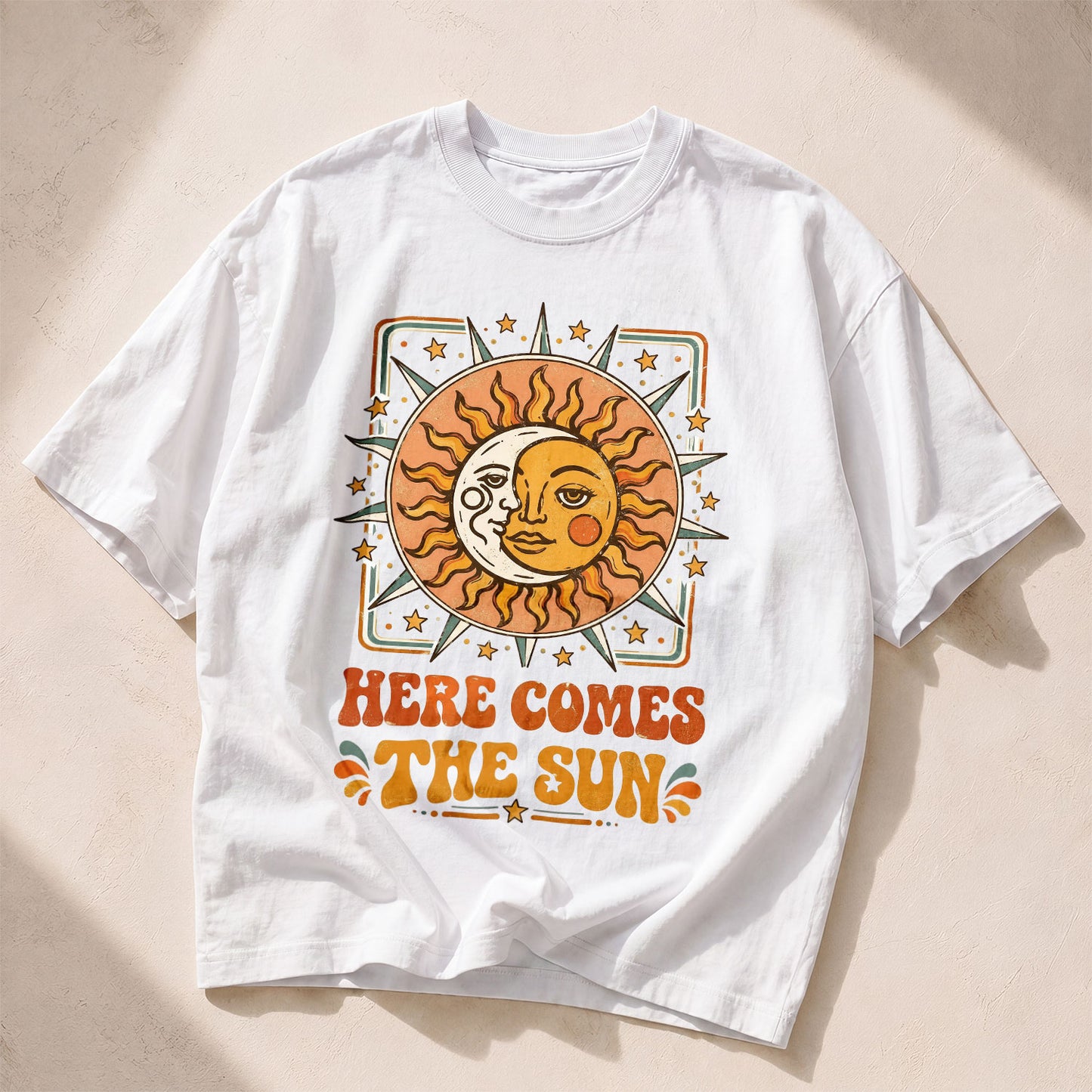 Here Comes The Sun Cosmic Sun Women's Groovy Tee