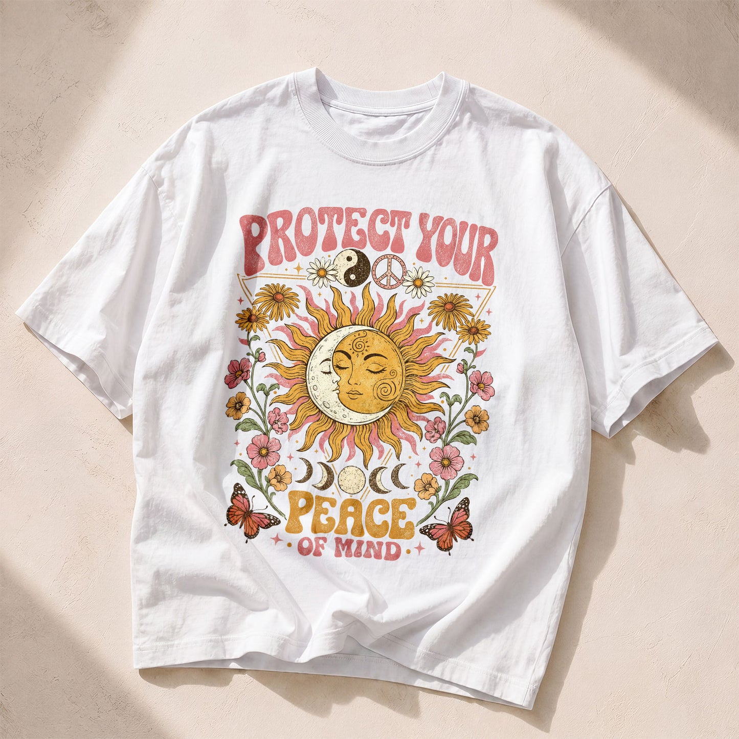 Protect Your Peace Of Mind Goddess Spirit Women's Groovy Tee