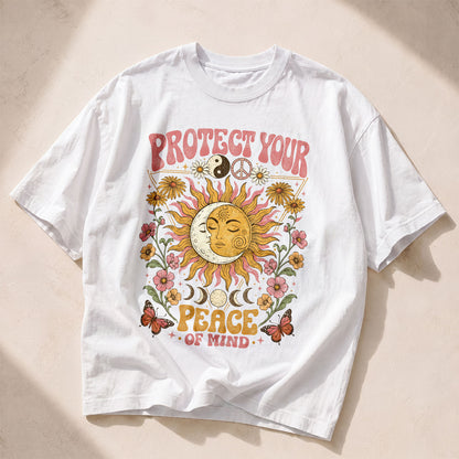 Protect Your Peace Of Mind Goddess Spirit Women's Groovy Tee
