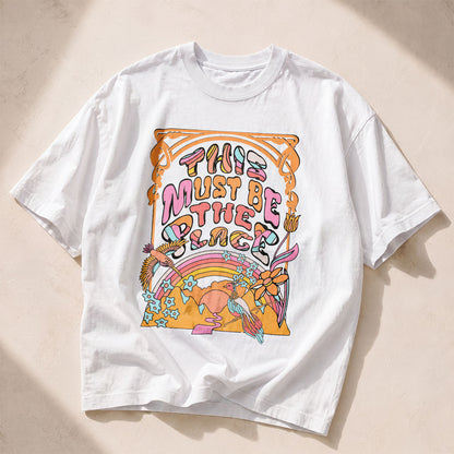 70s Floral 'This Must Be The Place' Place Empowerment Women's Groovy Tee