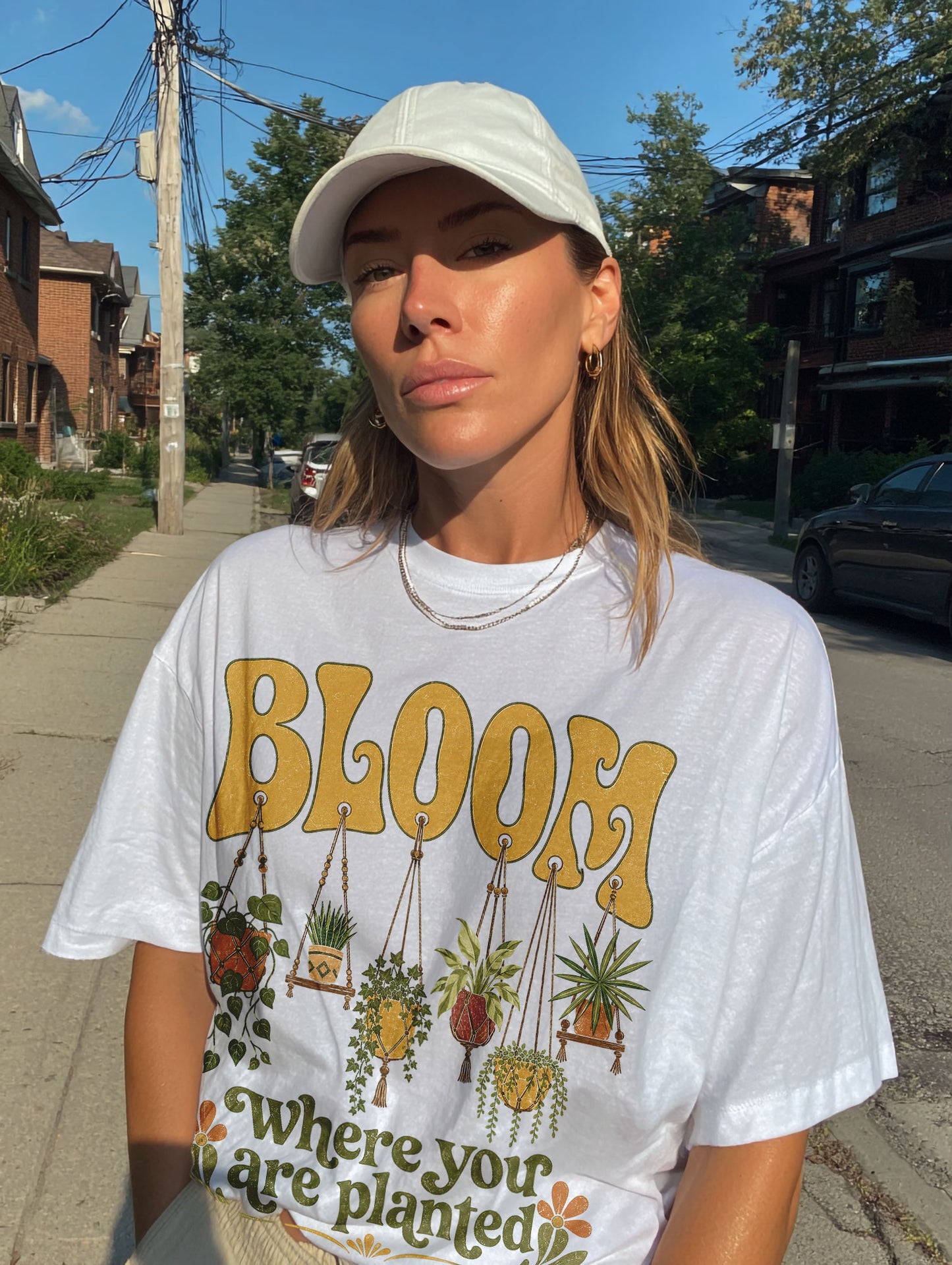 Bloom Where You Are Planted Garden Earth Women's Groovy Tee