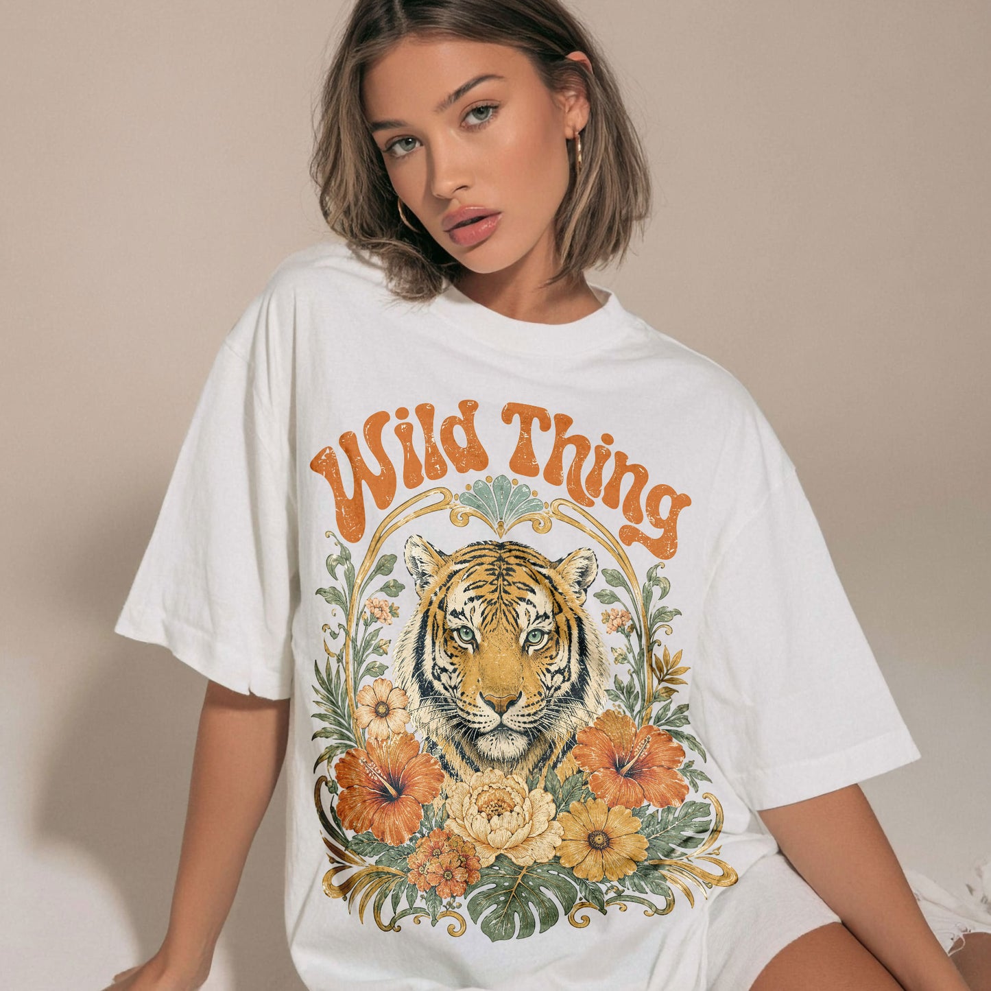 Wild Thing Wildflowers Women's Groovy Tee