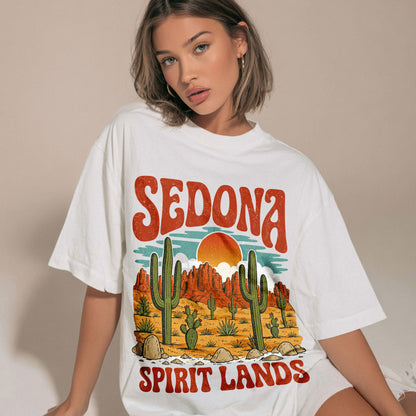 Sedona Spirit Lands Cosmic Sun Women's Groovy Tee