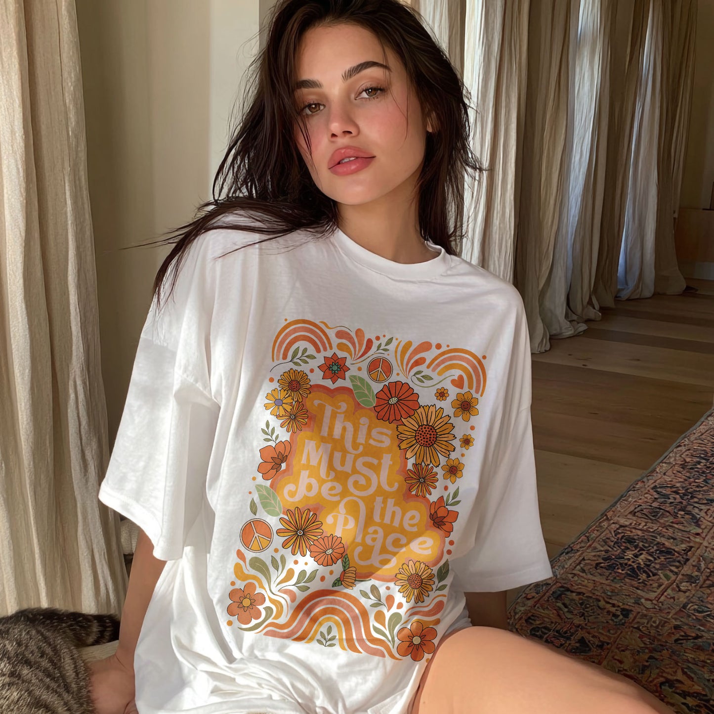 This Is The Place Wildflowers Women's Groovy Tee