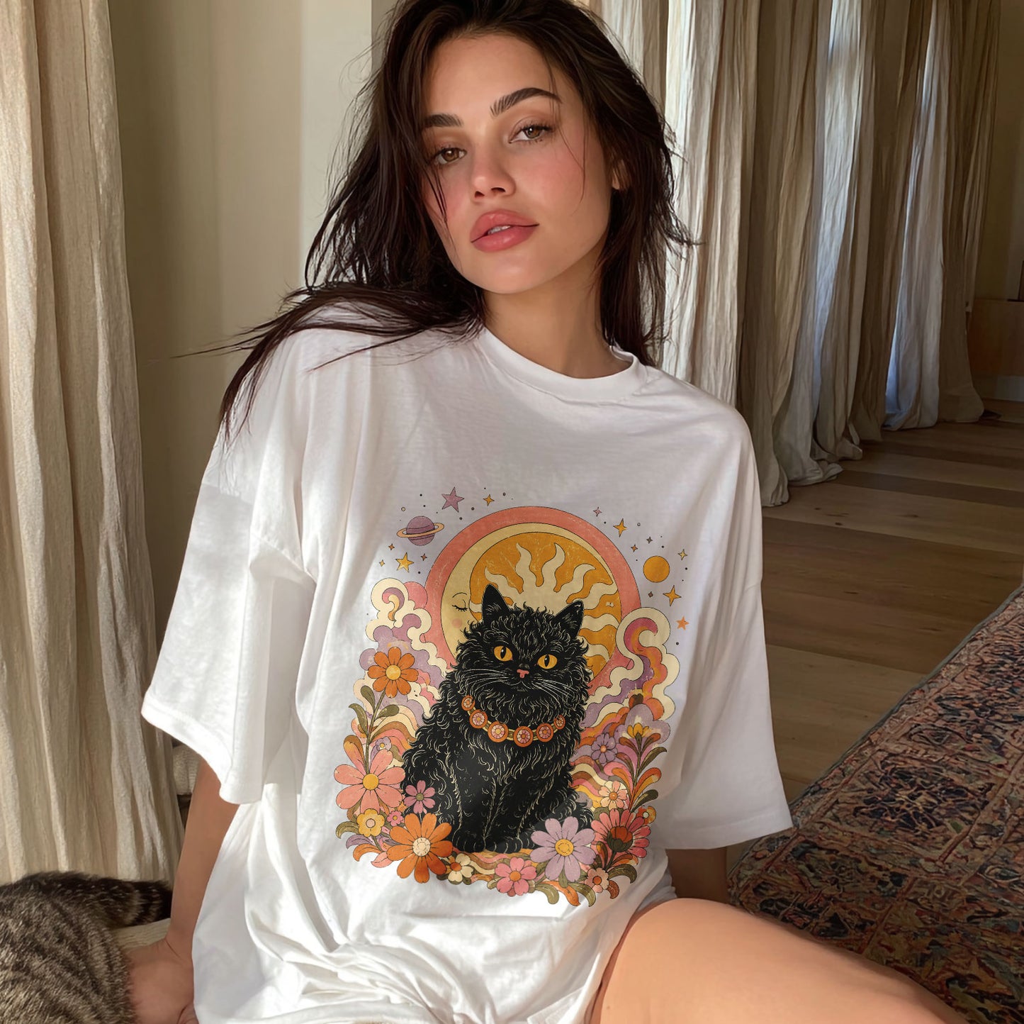 Moon Goddess Sun Moon Women's Groovy Tee