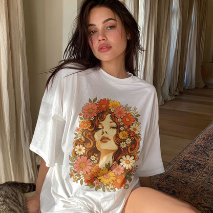 Flower Child Wildflowers Women's Groovy Tee