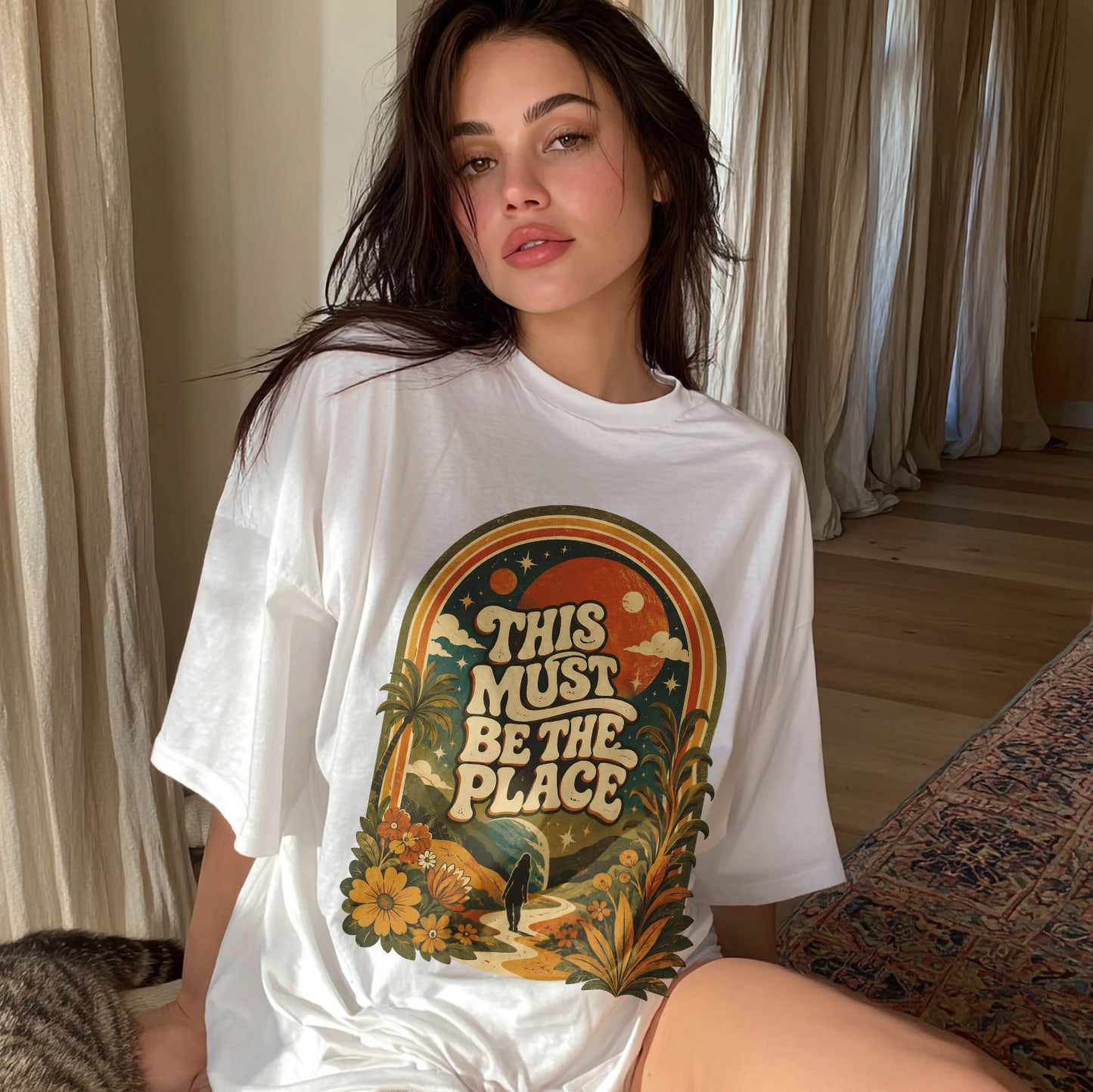 This Must Be The Place Empowerment Women's Groovy Tee