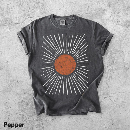 Vintage Boho Sun Women's Groovy Tee Comfort Colors
