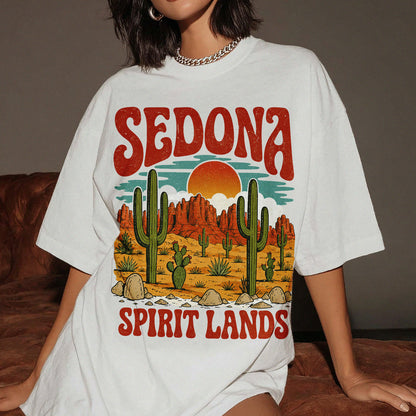 Sedona Spirit Lands Cosmic Sun Women's Groovy Tee