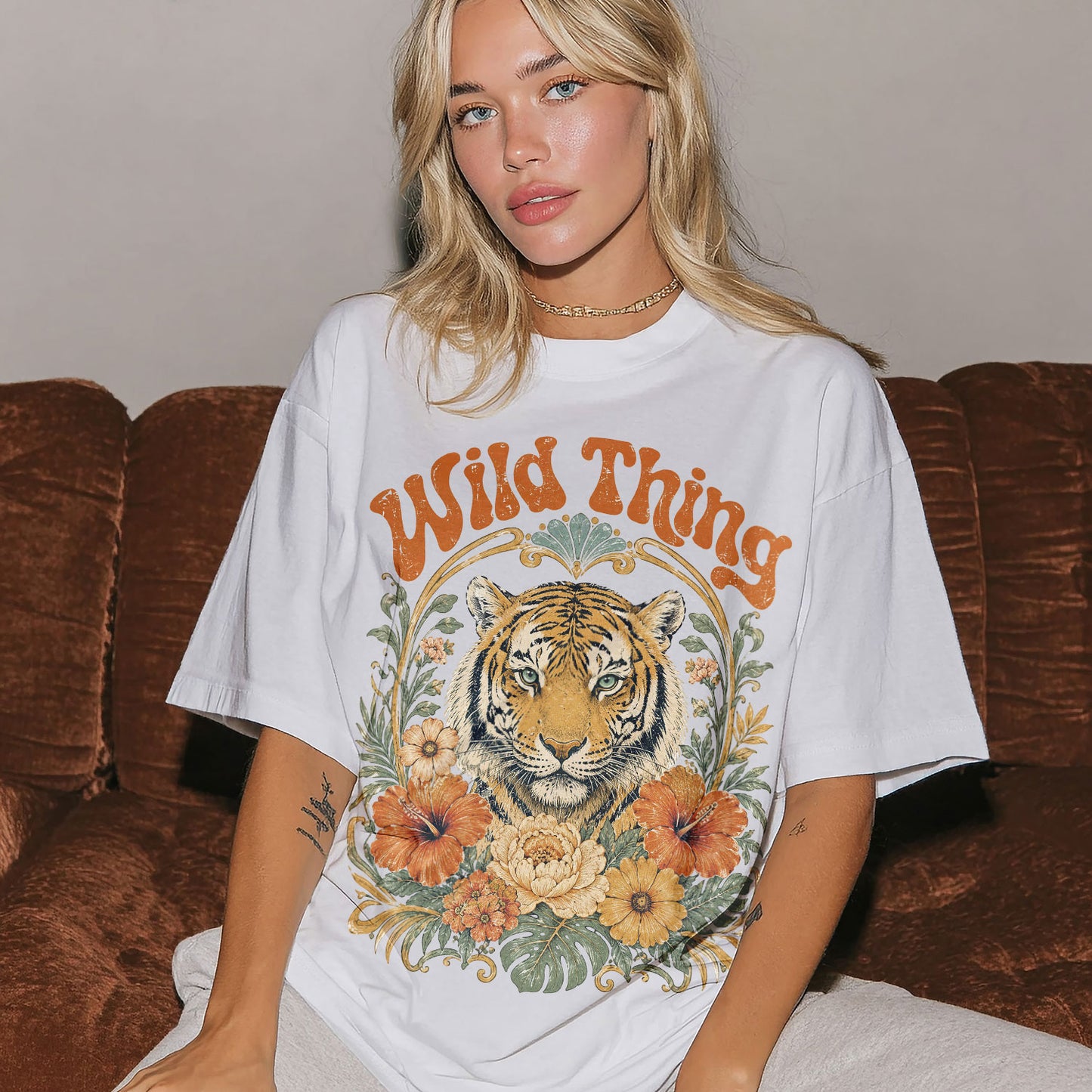 Wild Thing Wildflowers Women's Groovy Tee