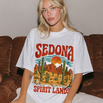 Sedona Spirit Lands Cosmic Sun Women's Groovy Tee