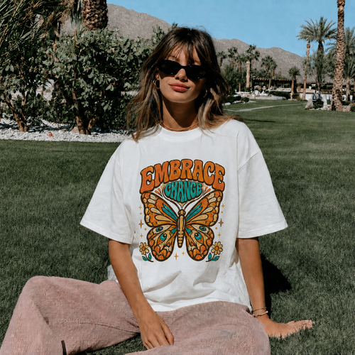 Sunrise On The Horizon Wildflowers Women's Groovy Tee
