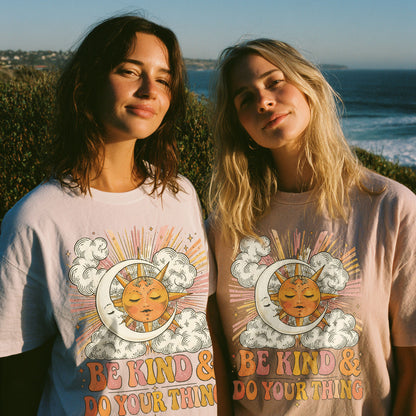 Be Kind Do Your Thing Kindness Peace Women's Groovy Tee