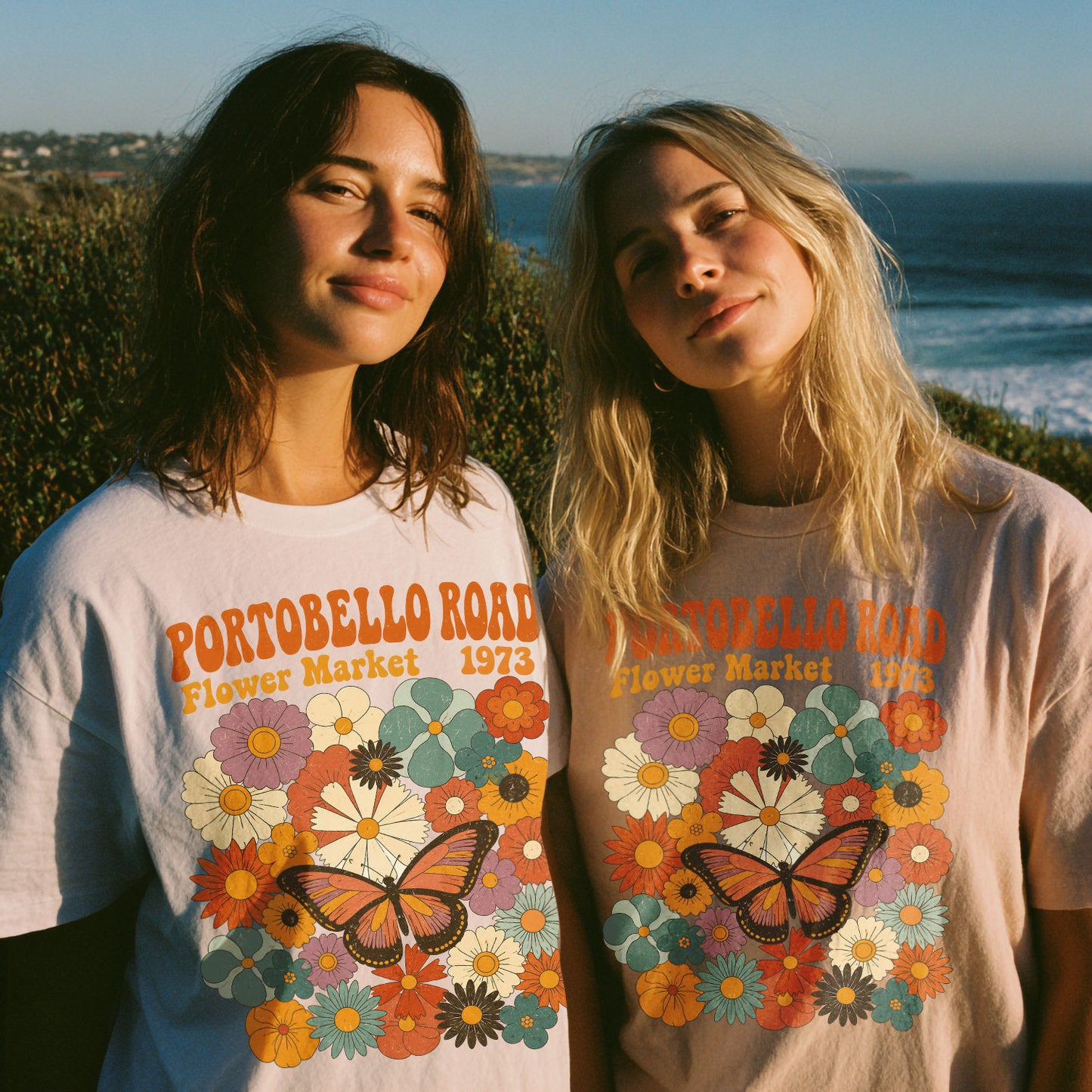 Portobello Road 1973 Wildflowers Women's Groovy Tee