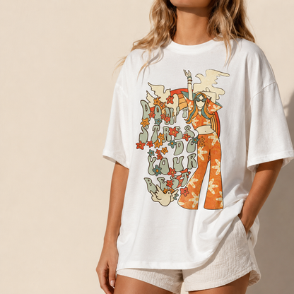 Don't Stress Do Your Best Empowerment Women's Groovy Tee