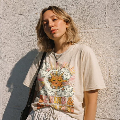Be Kind Do Your Thing Kindness Peace Women's Groovy Tee
