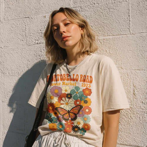 Portobello Road 1973 Wildflowers Women's Groovy Tee