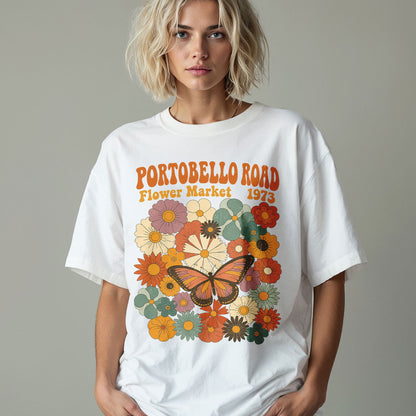 Portobello Road 1973 Wildflowers Women's Groovy Tee