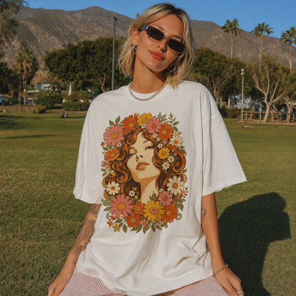 Flower Child Wildflowers Women's Groovy Tee