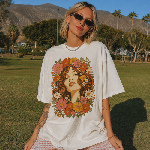 Flower Child Wildflowers Women's Groovy Tee