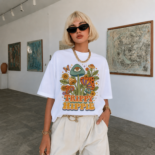 TRIPPY Hippie Kindness Peace Women's Groovy Tee
