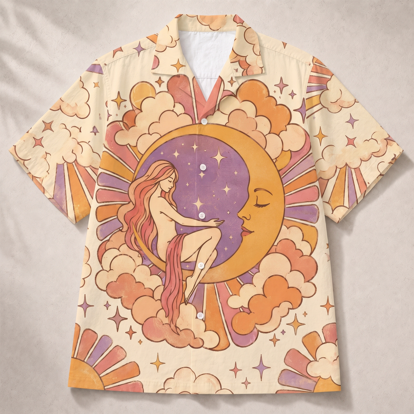 Moon Goddess Sun & Moon Women's 3D Hawaiian Shirt
