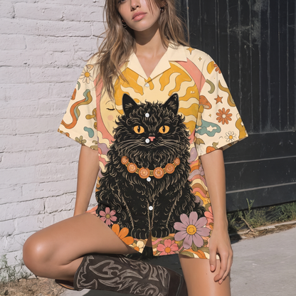 Moon Goddess Sun & Moon Women's 3D Hawaiian Shirt