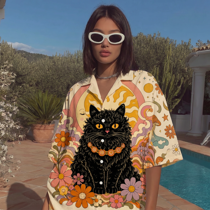 Moon Goddess Sun & Moon Women's 3D Hawaiian Shirt