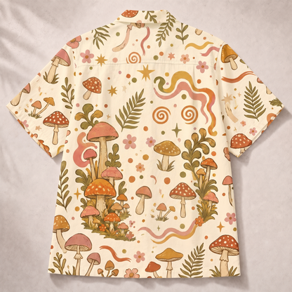 Mushroom Hat Cat Women's 3D Hawaiian Shirt