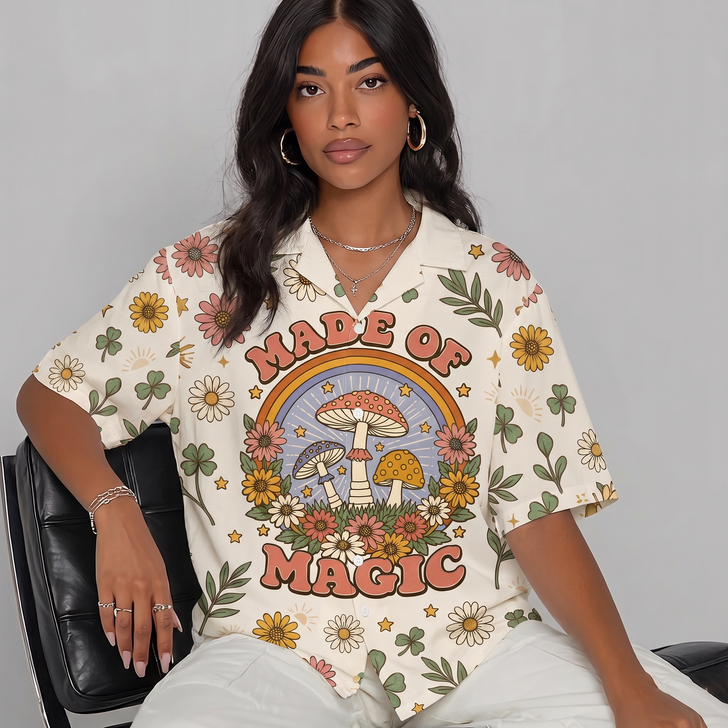 Made Of Magic Goddess Spirit Women's 3D Hawaiian Shirt