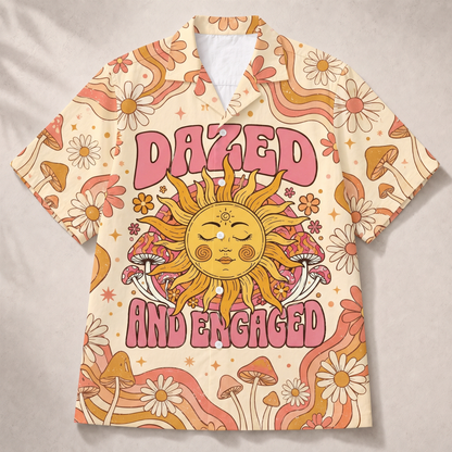 Dazed And Engaged Sun & Moon Women's 3D Hawaiian Shirt