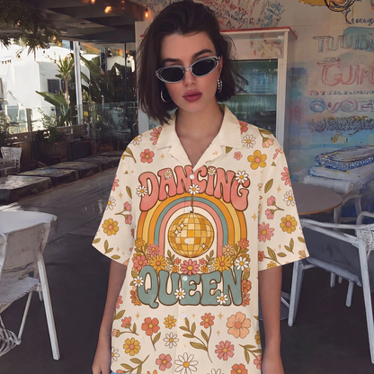 Dancing Queen Disco Dance Women's 3D Hawaiian Shirt