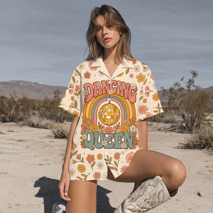 Dancing Queen Disco Dance Women's 3D Hawaiian Shirt