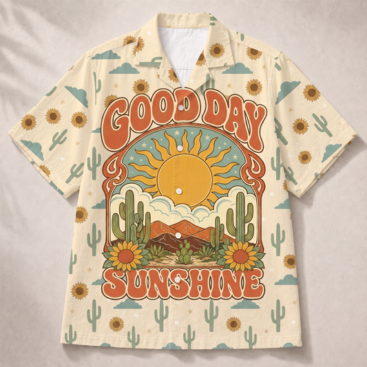 Good Day Sunshine Sun & Moon Women's 3D Hawaiian Shirt