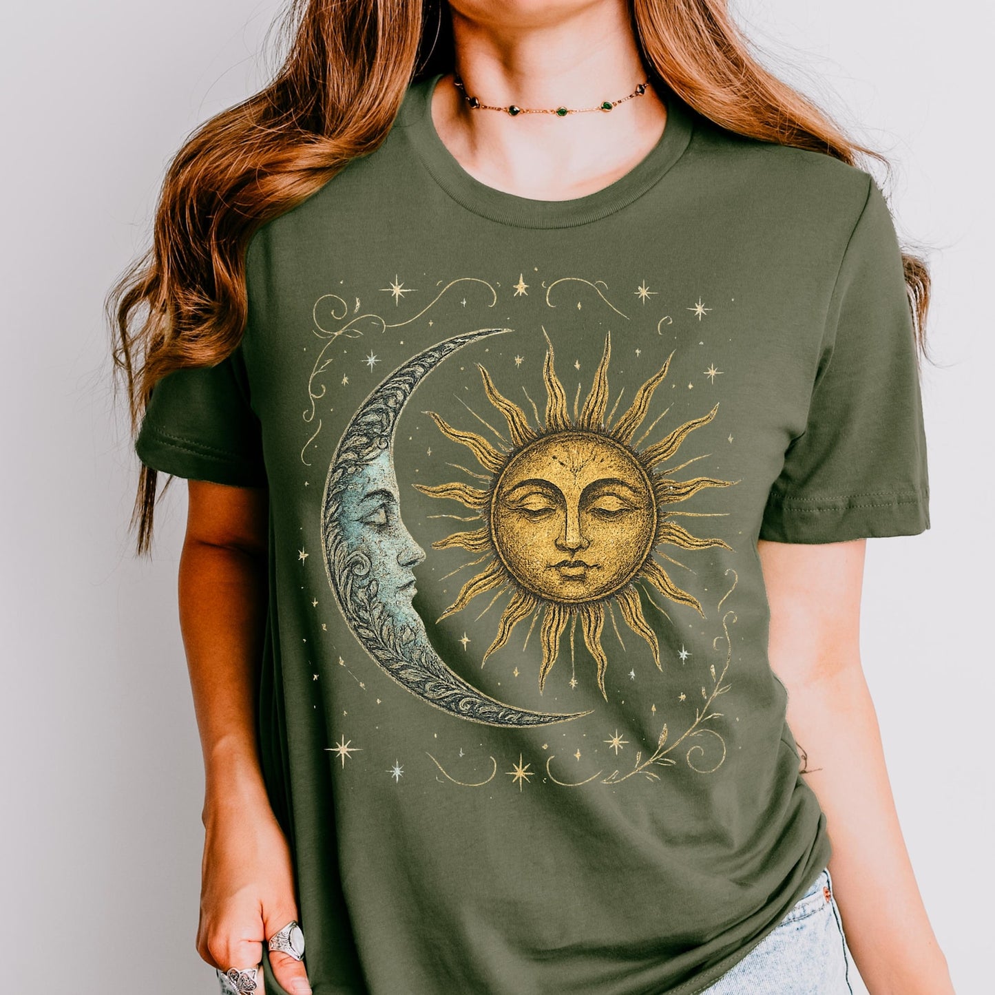 Sun Moon Cosmic Sun Women's Groovy Tee